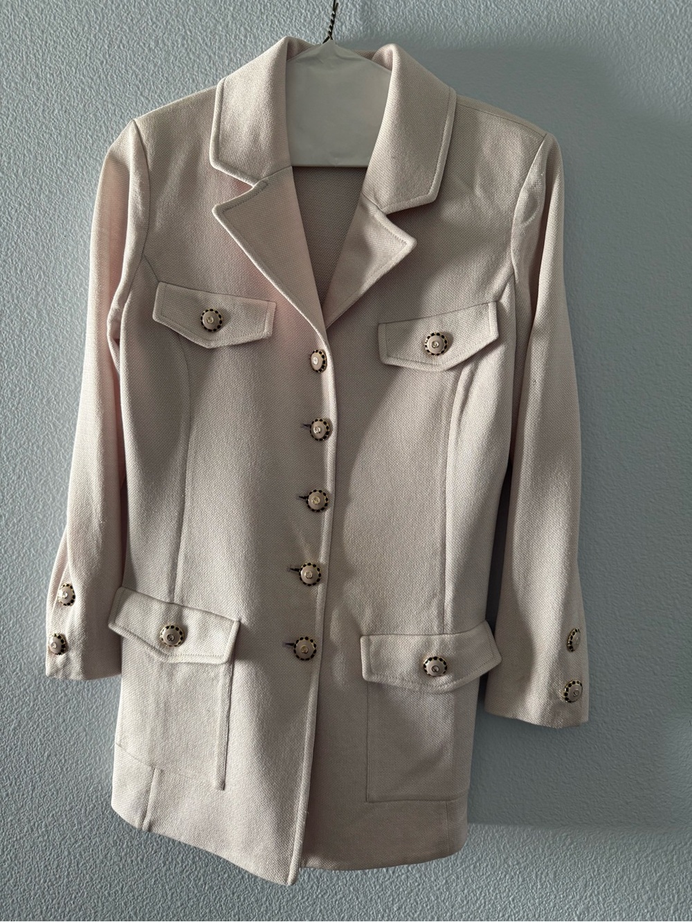 Vintage St. John Collection By Marie Gray Blush Longline Blazer